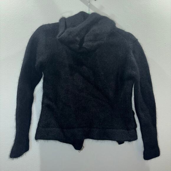 Vintage Angora Rabbit Hair Black Zip Up Jacket French Connection Size Medium - Picture 12 of 15
